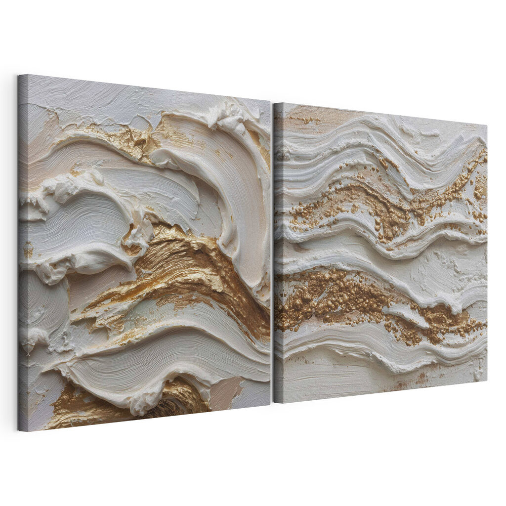 Vagues blanches et dorées — vue du produit