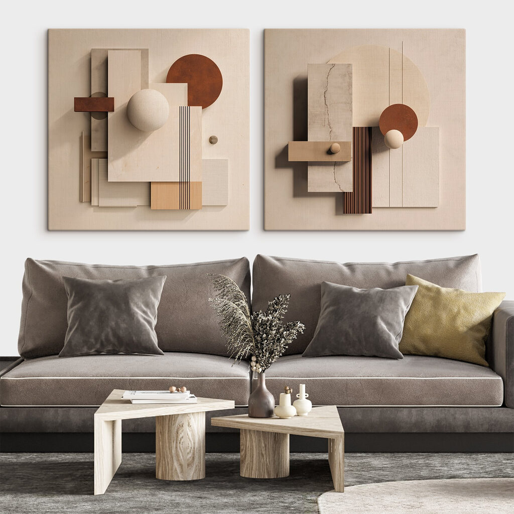 Jeu de formes dans un intérieur