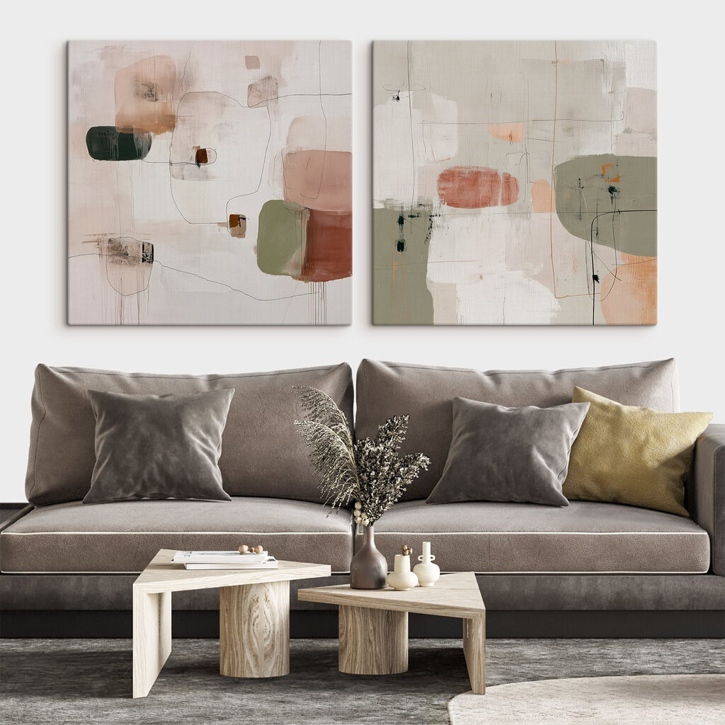 Formes apaisées dans un intérieur