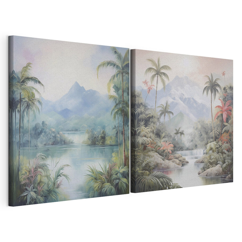 Paysage tropical brumeux — vue du produit