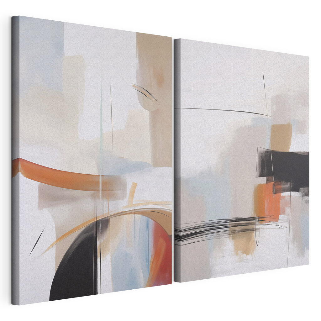 Abstraction pastel et orange — vue du produit