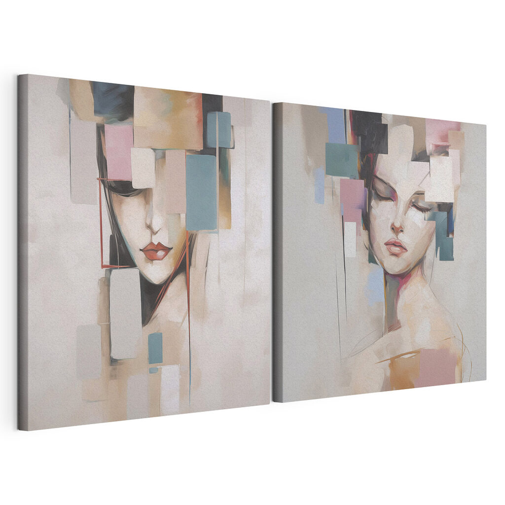 Portraits aux aplats pastel — vue du produit