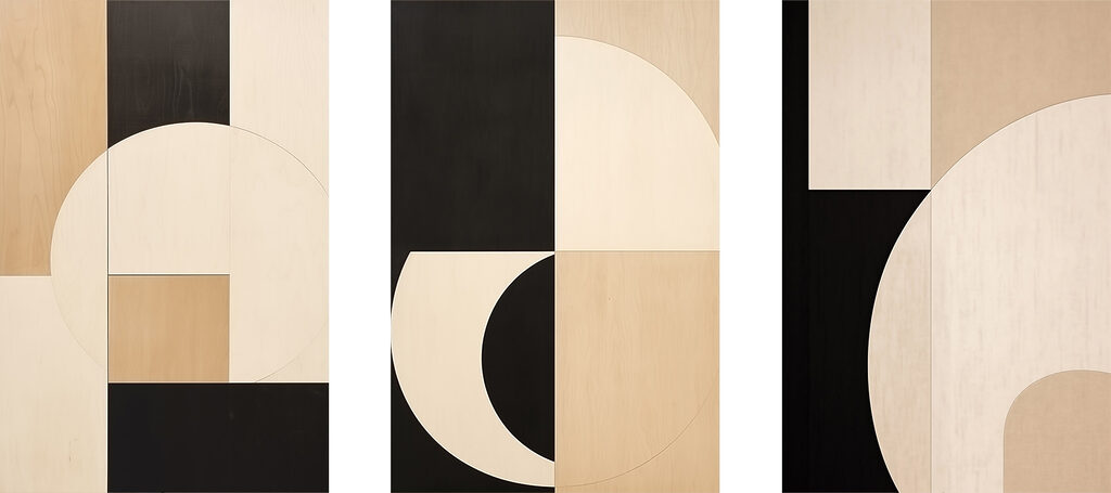 Demi-cercles graphiques — motif complet