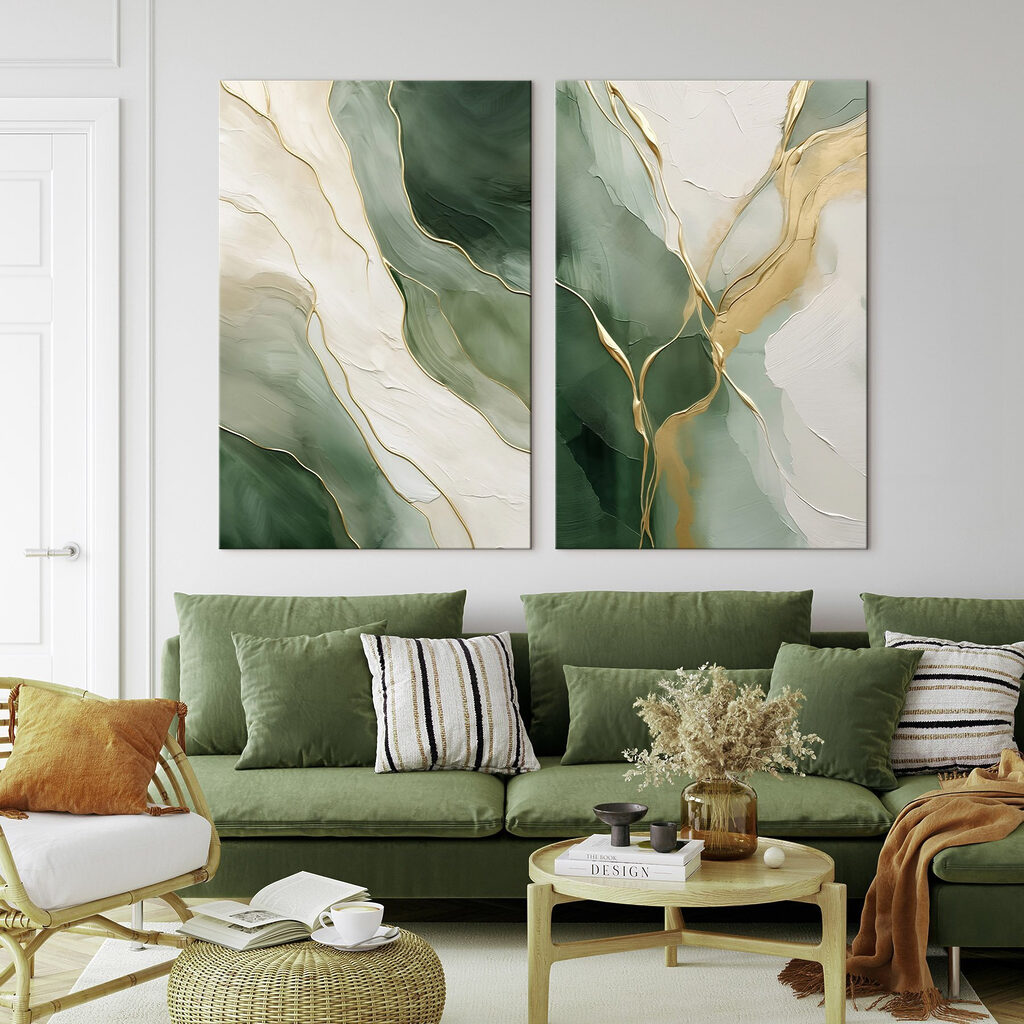 Veines d’or en mouvement dans un intérieur