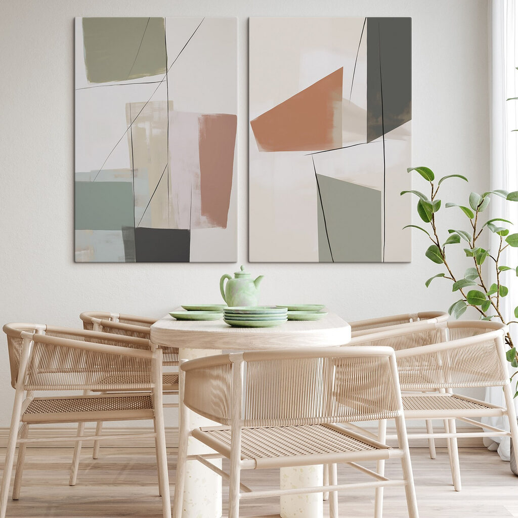 Plans superposés dans un intérieur