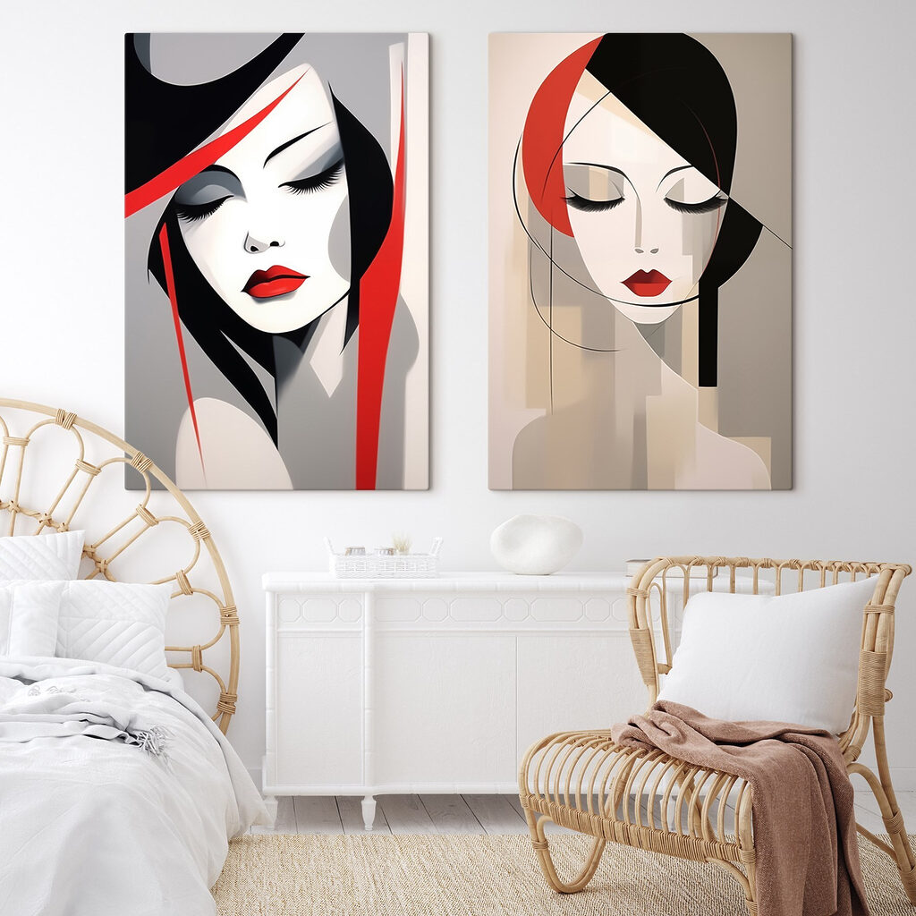 Visages en contraste dans un intérieur