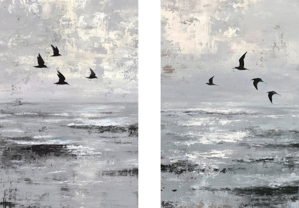 Envol sur l’eau calme — motif complet