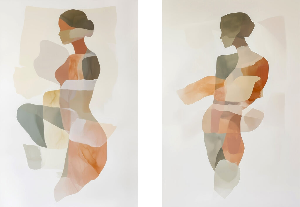 Silhouettes en transparence — motif complet
