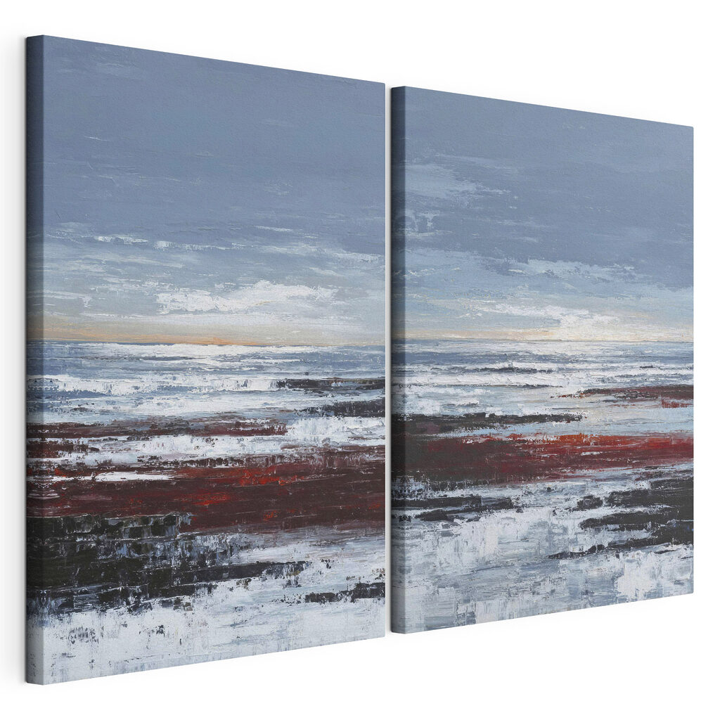 Rivage au ciel gris — vue du produit