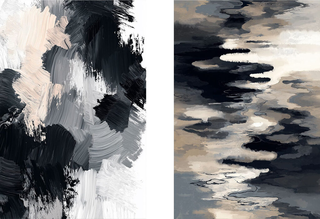 Monochrome en mouvement — motif complet