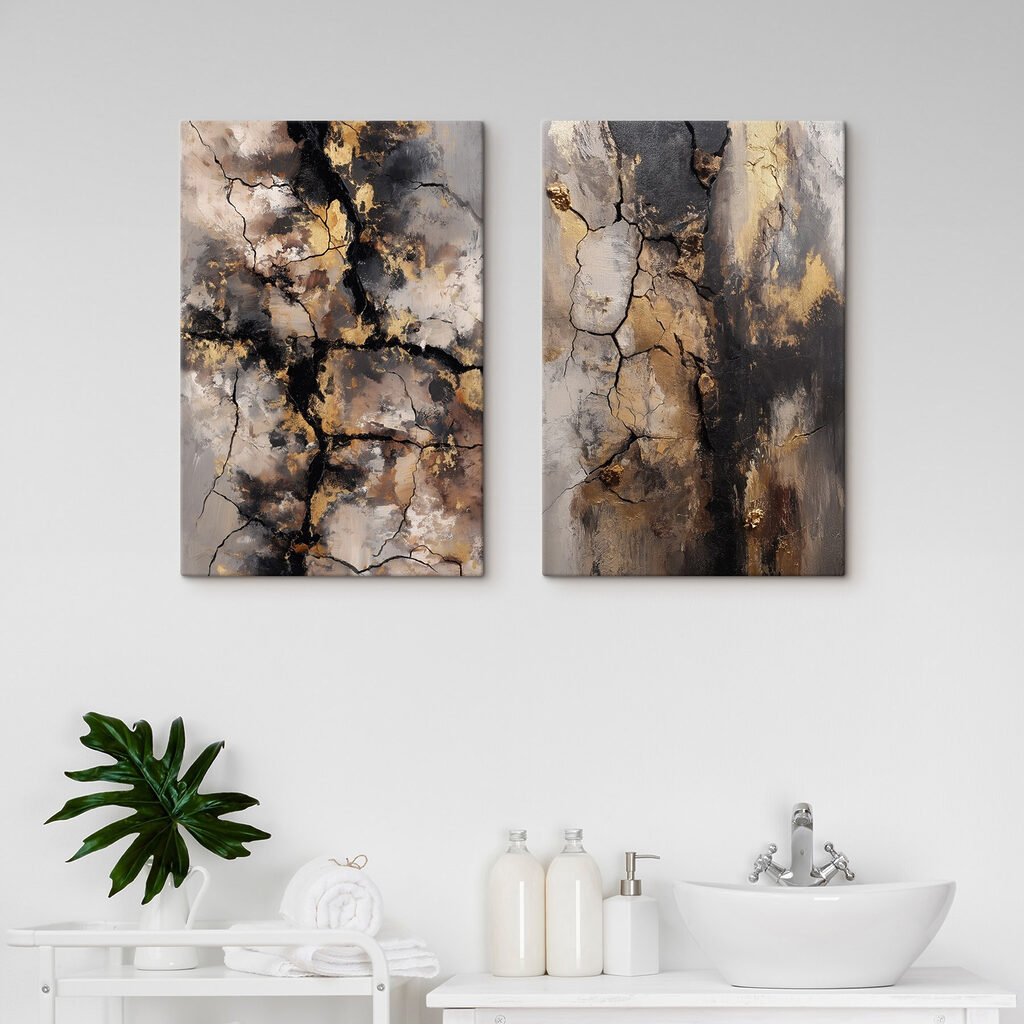 Craquelures noir et or — intérieur 2