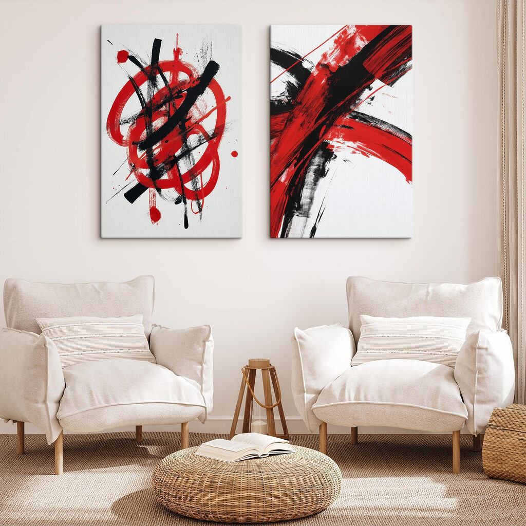 Traits rouges et noirs — intérieur 1