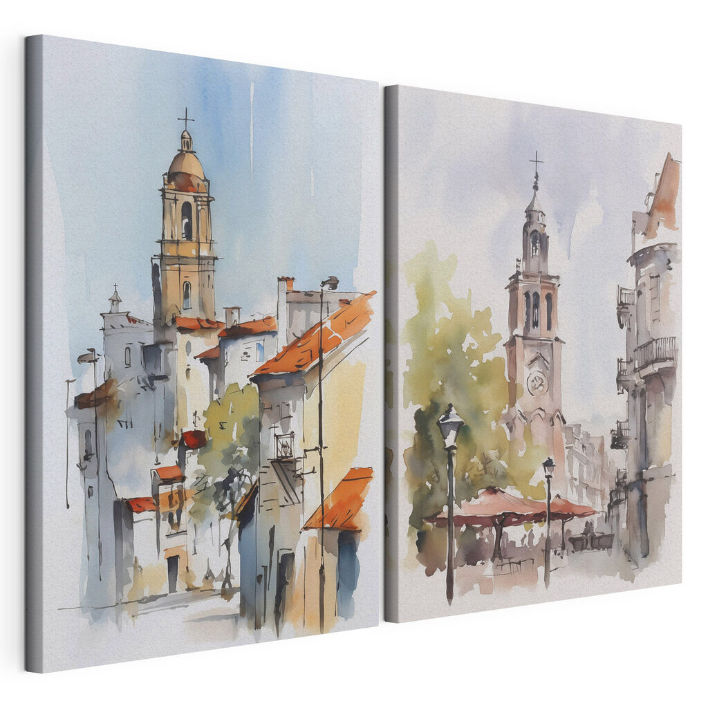 Entre vieilles façades, toile tendue et bord enveloppé