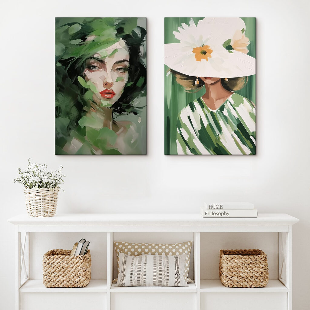 Portraits en vert — intérieur 2