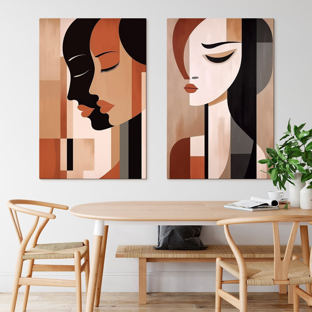 Profils en confidence dans un intérieur