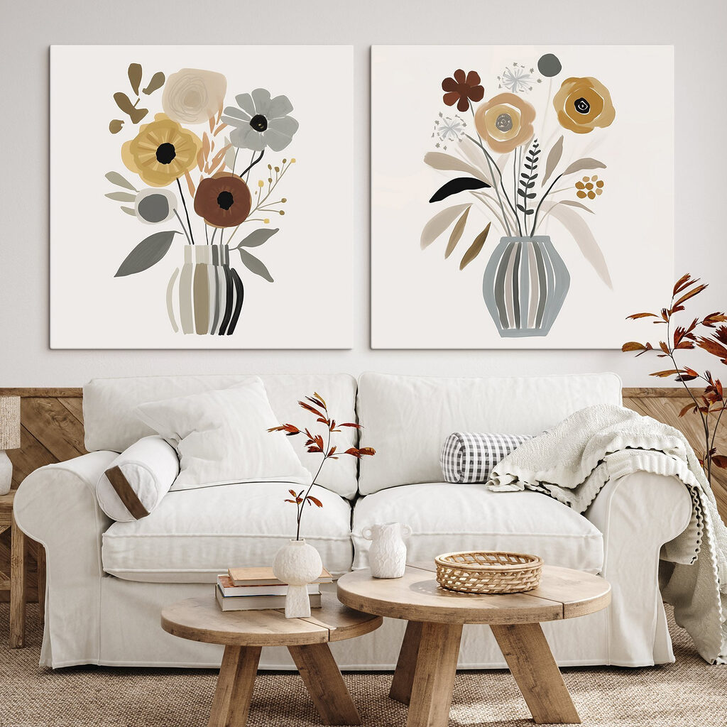 Vases fleuris — intérieur 1
