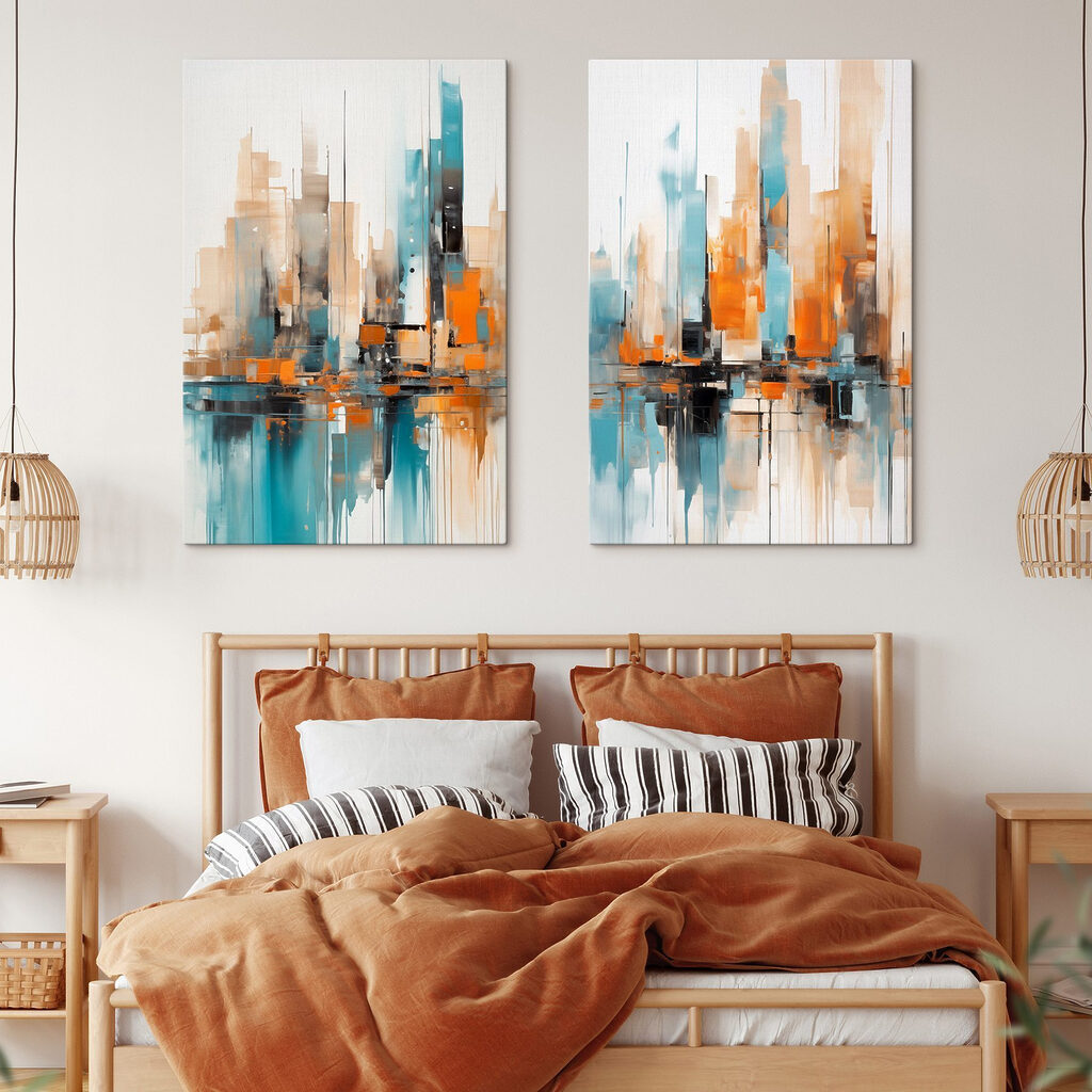 Ville en reflets dans un intérieur