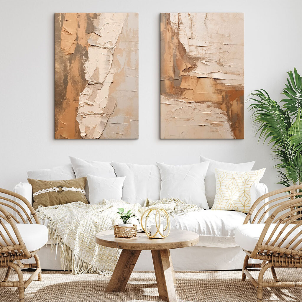 Strates couleur terre dans un intérieur