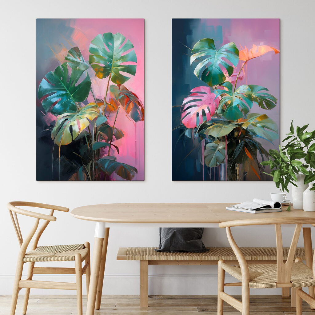 Monstera aux tons vifs — intérieur 2