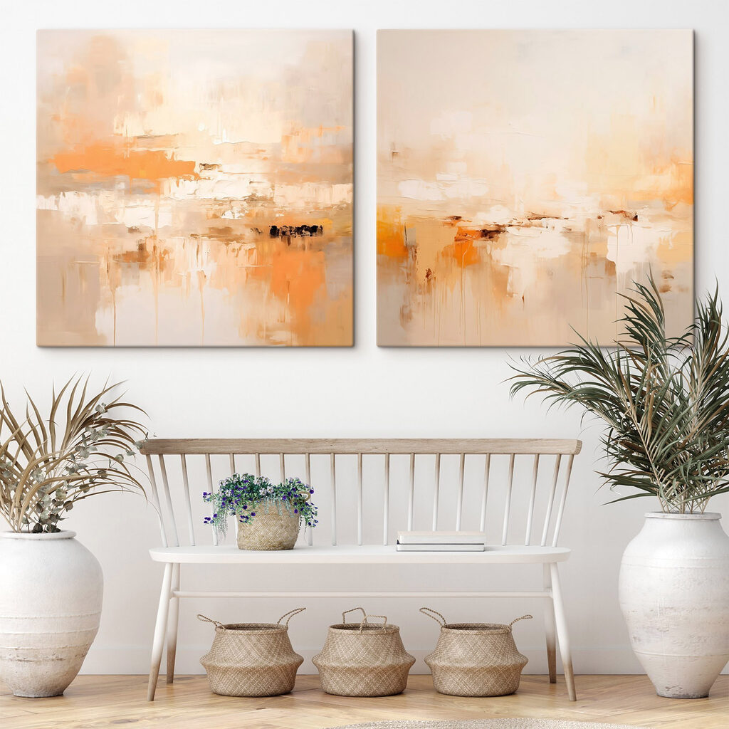 Horizon orangé dans un intérieur