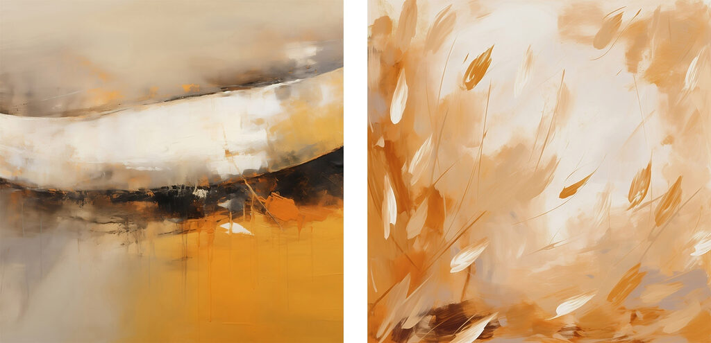 Abstraction ocre — motif complet