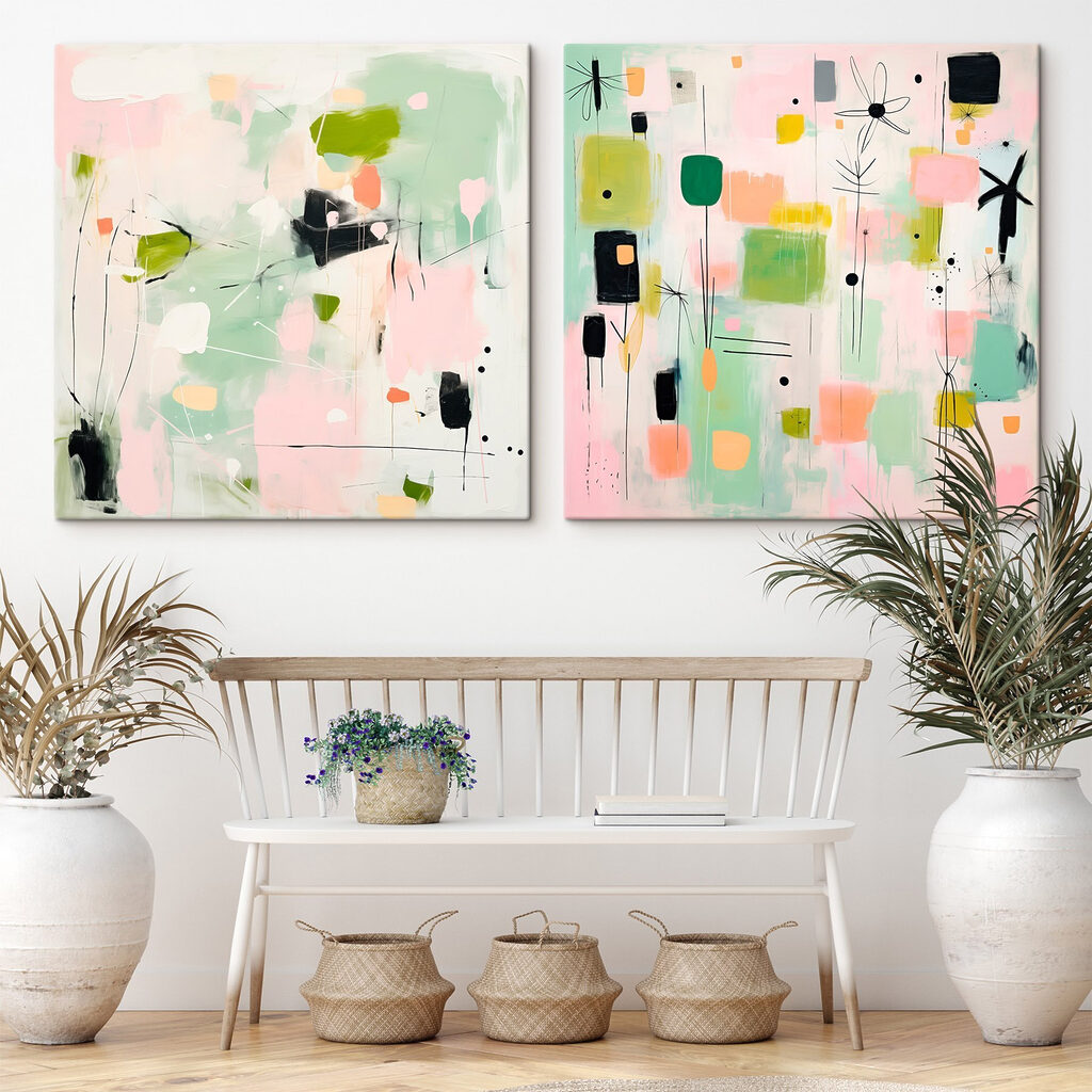 Traces de couleur ludiques dans un intérieur