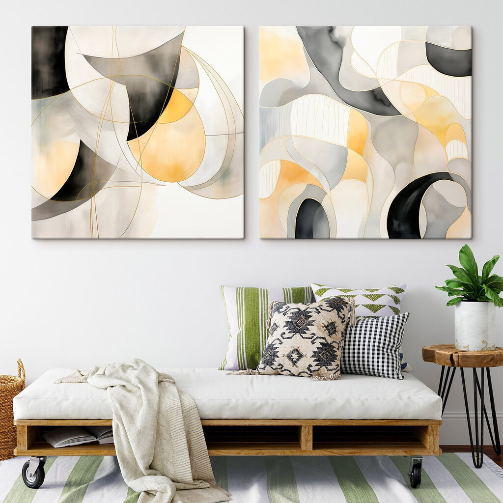 Courbes et lignes dorées — intérieur 2
