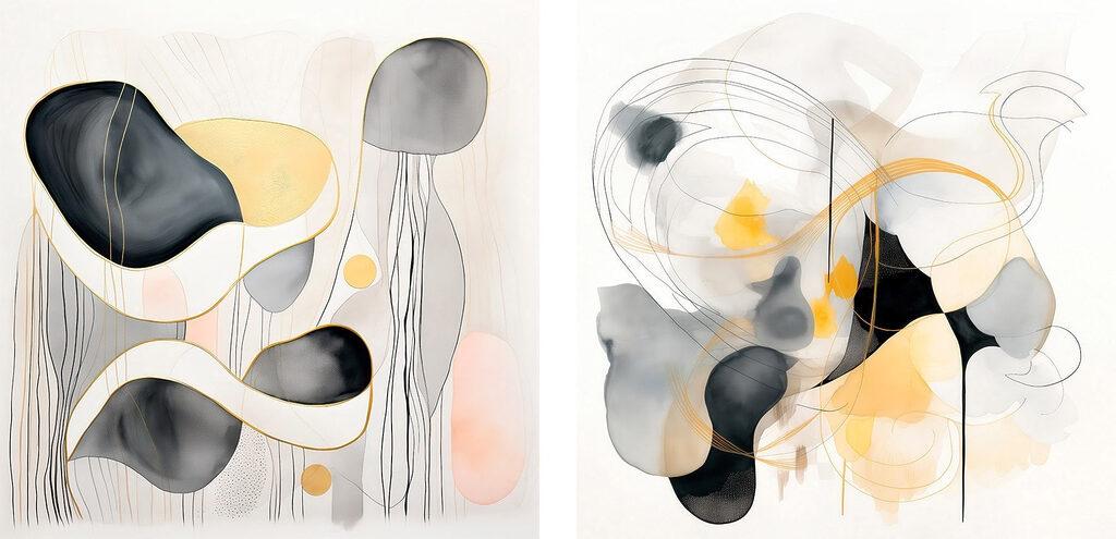 Formes flottantes — motif complet