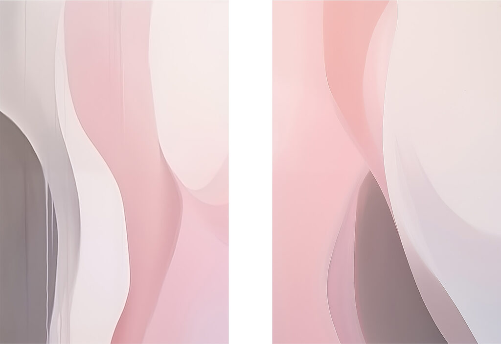 Courbes rose poudré — motif complet