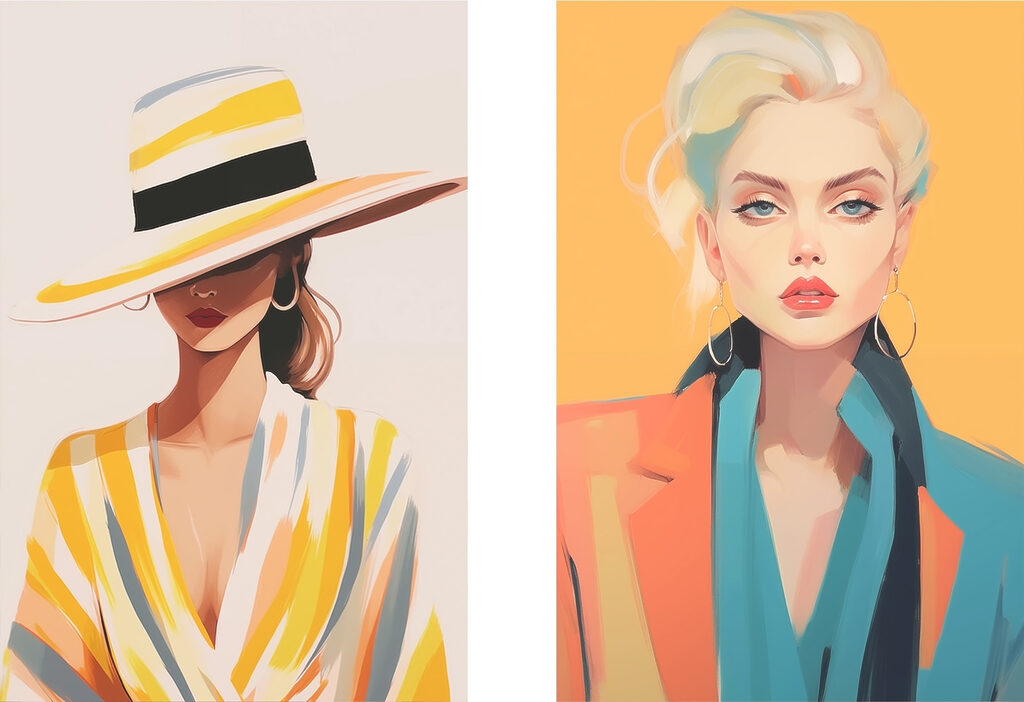 Portraits de mode — motif complet