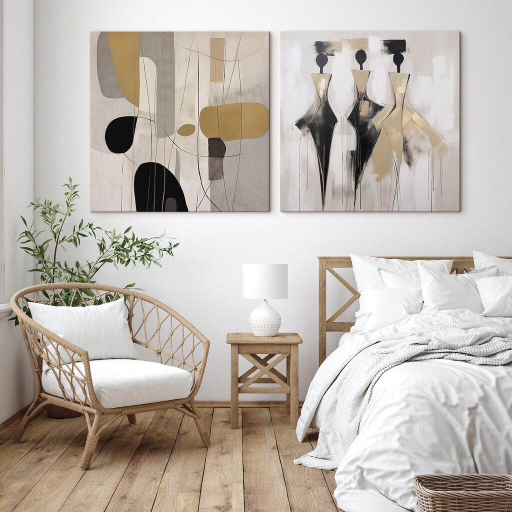 Figures et lignes fines dans un intérieur