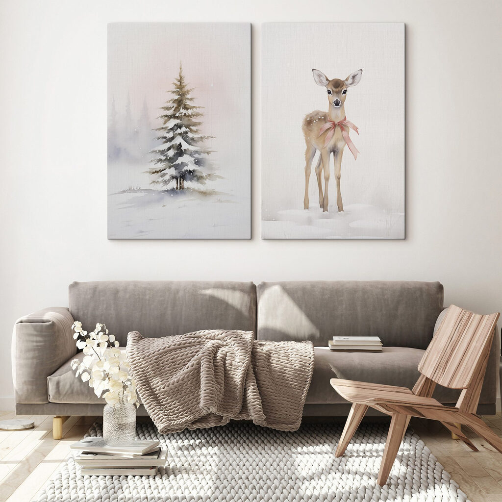 Faon au ruban rose — intérieur 1