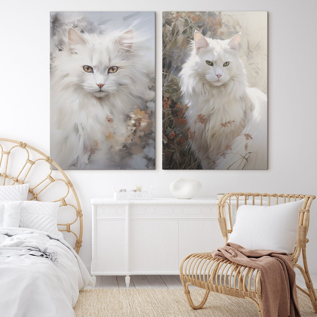 Chat blanc — intérieur 1