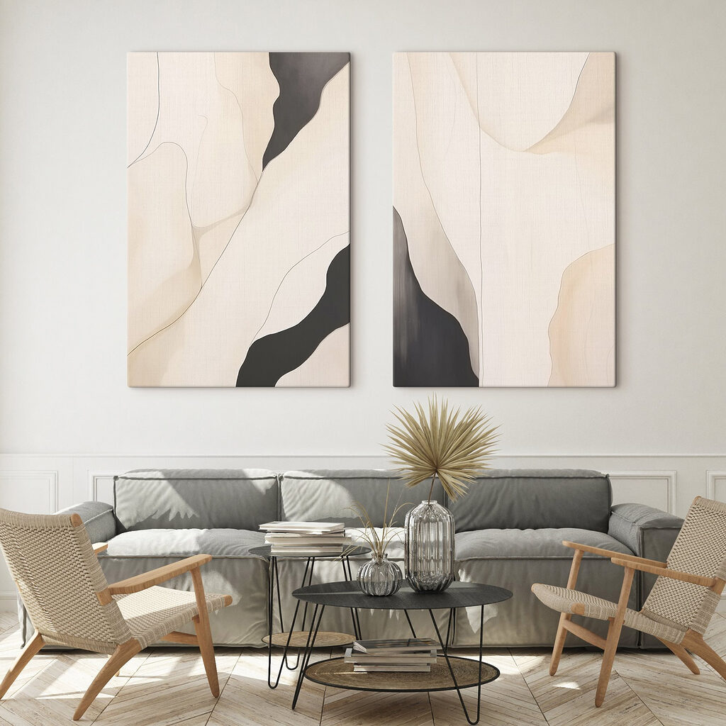 Formes douces en équilibre dans un intérieur