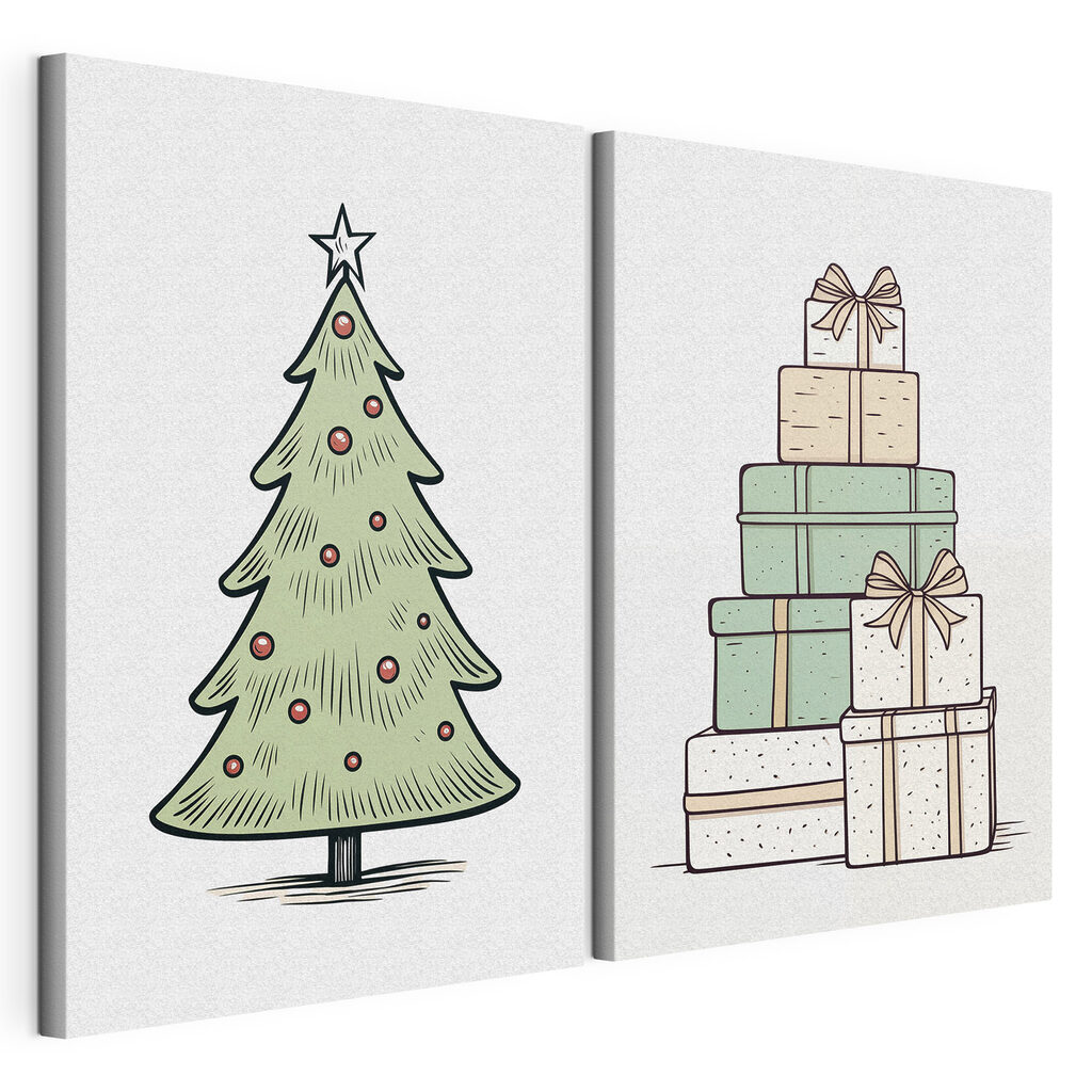 Sapin et cadeaux — vue du produit