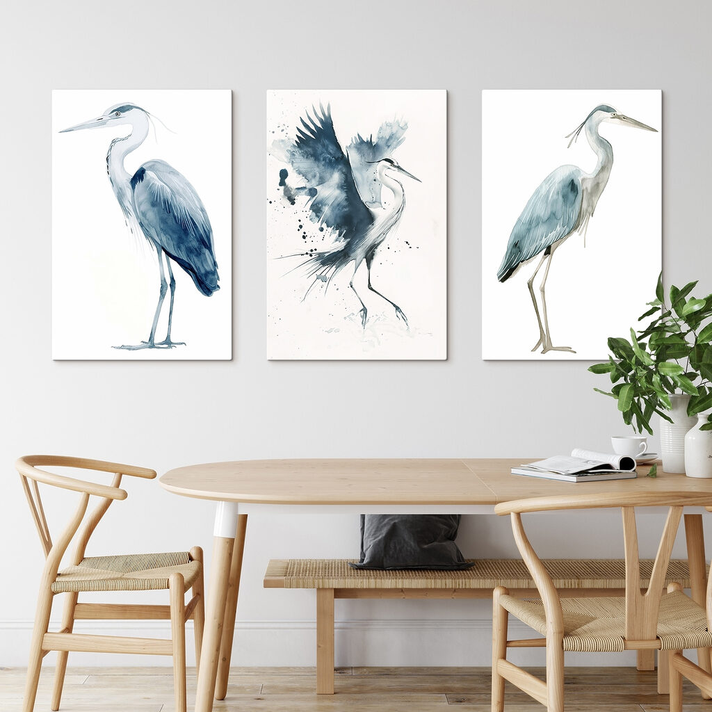 Hérons à l’aquarelle — intérieur 2