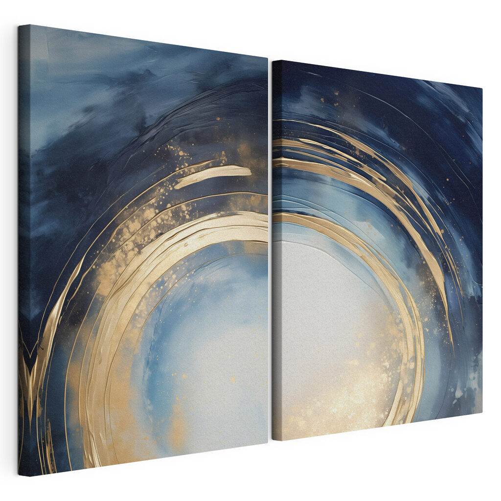 Tourbillon bleu et or — vue du produit
