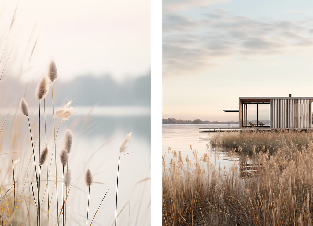 Lac aux roseaux — motif complet