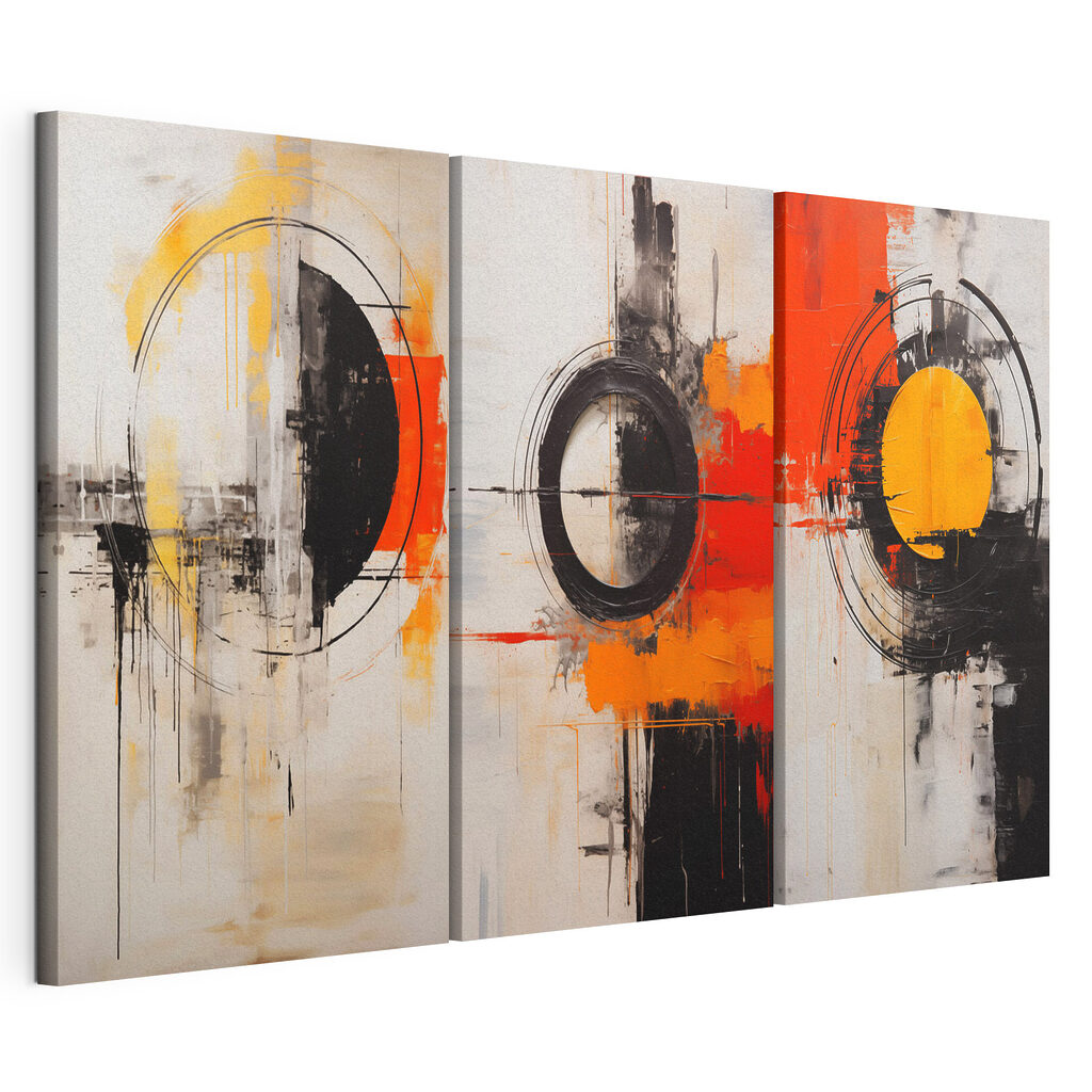 Autour du feu, toile tendue et bord enveloppé
