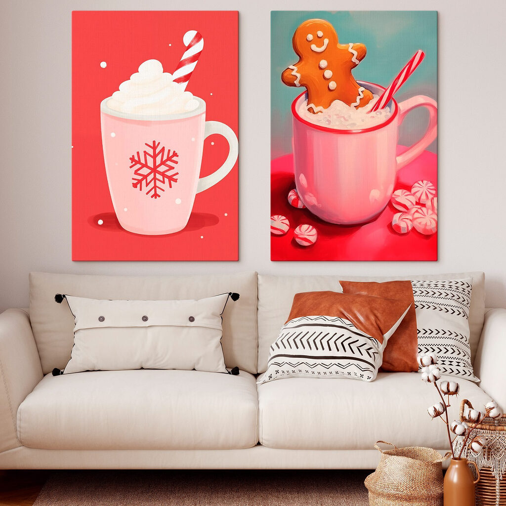 Chocolat chaud d’hiver dans un intérieur