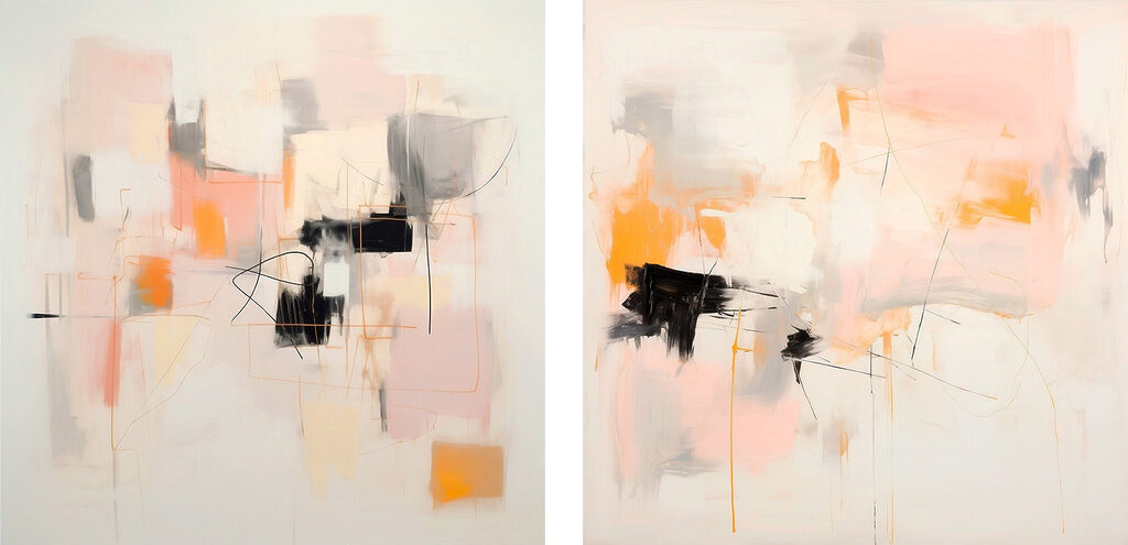 Abstraction pastel — motif complet