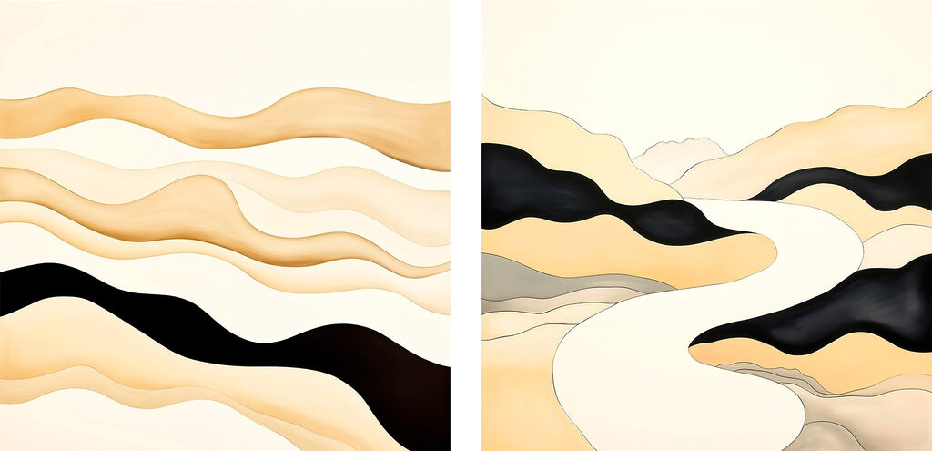 Chemin dans les dunes — motif complet