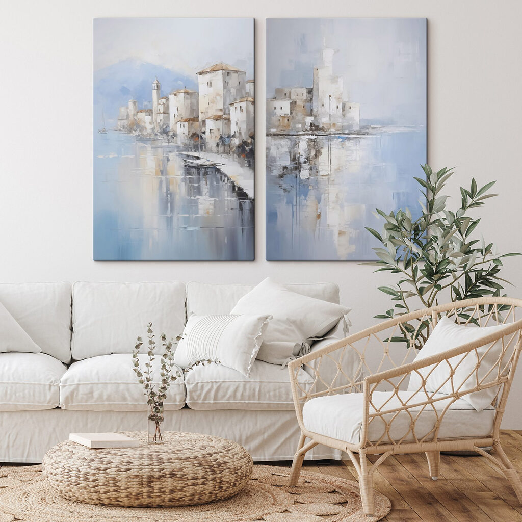 Reflets sur le port dans un intérieur