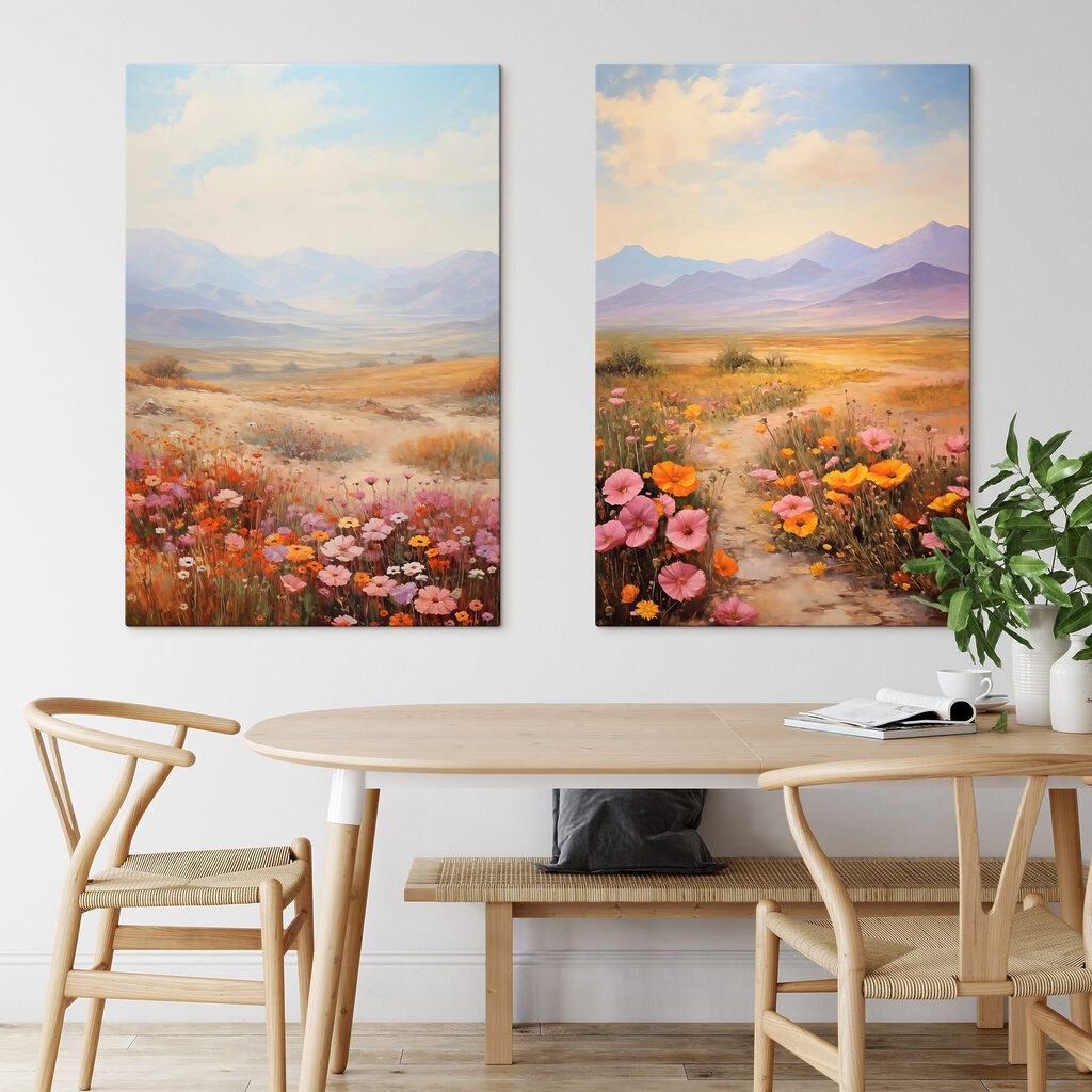 Plaine fleurie et montagnes — intérieur 2