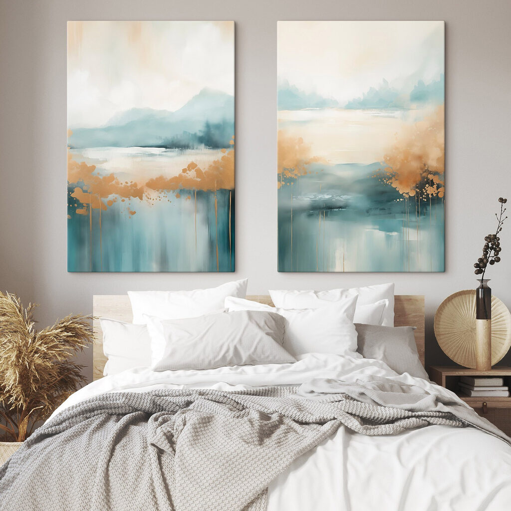 Rive du lac paisible dans un intérieur