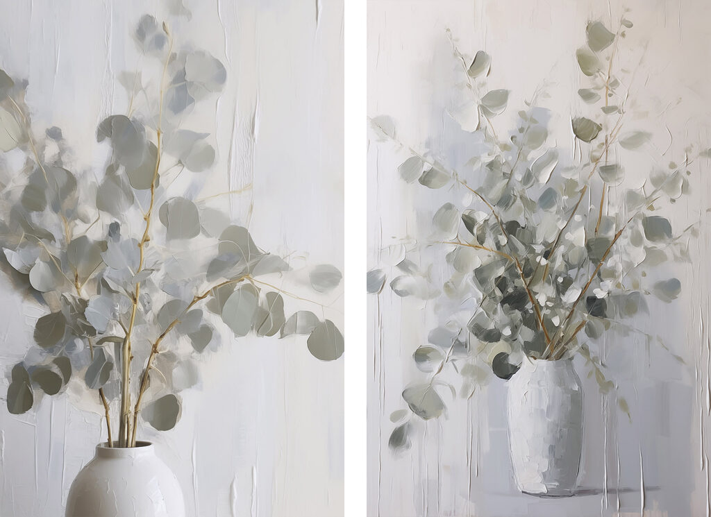 Branches dans un vase — motif complet