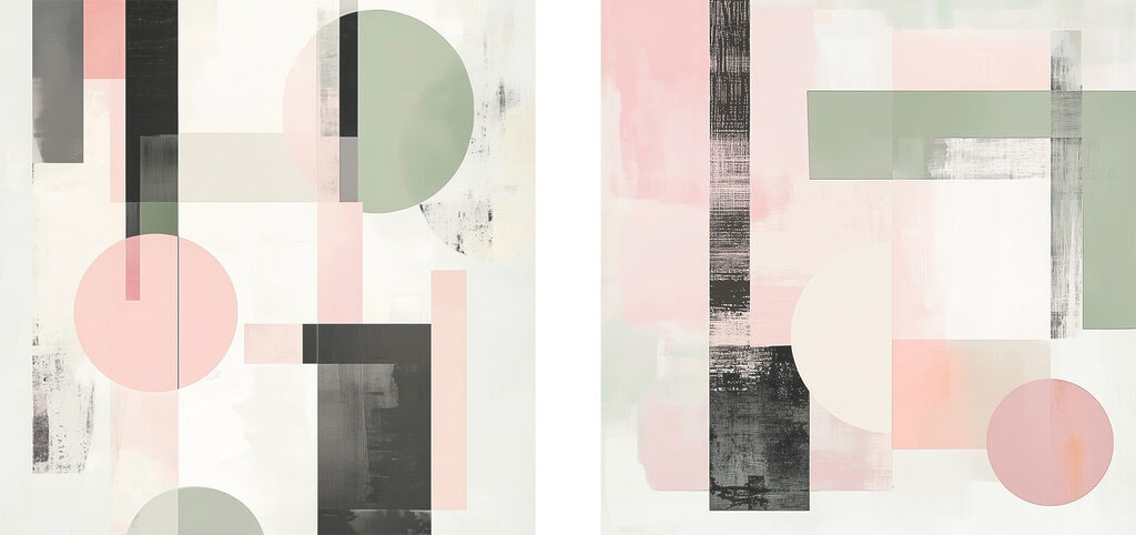 Cercles et rectangles — motif complet