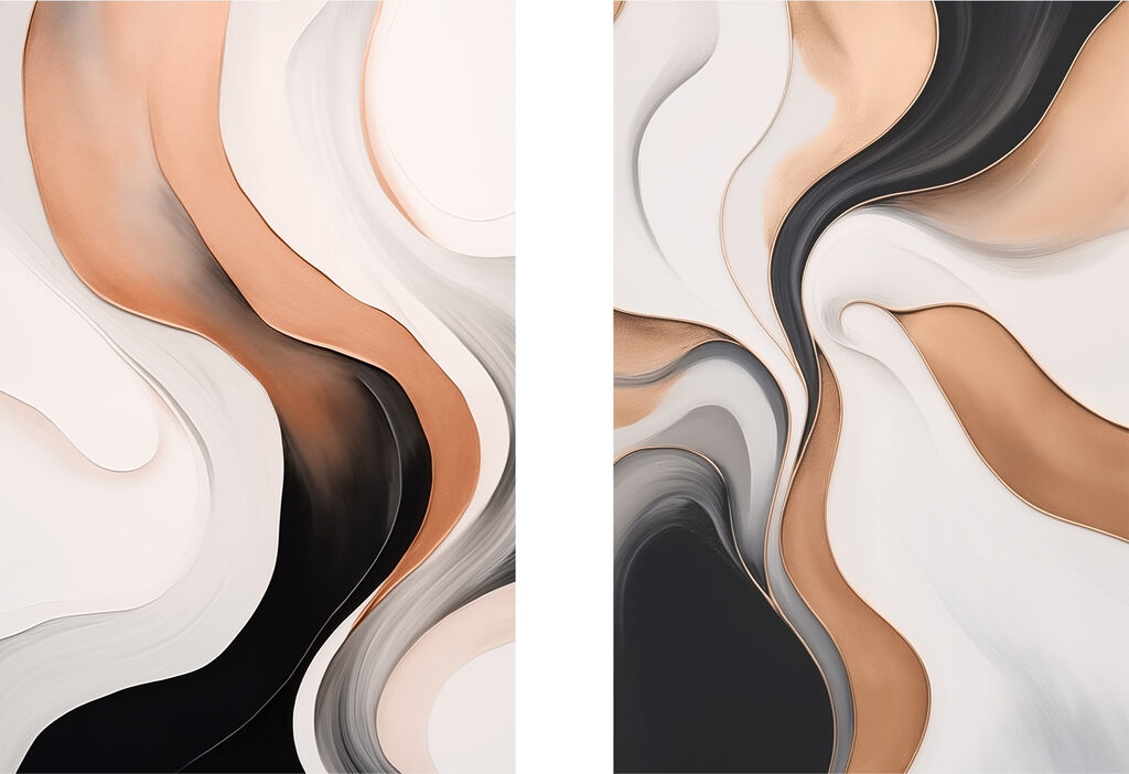 Lignes fluides — motif complet
