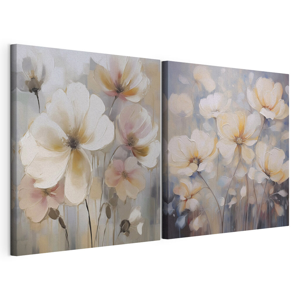 Fleurs sur fond strié — vue du produit