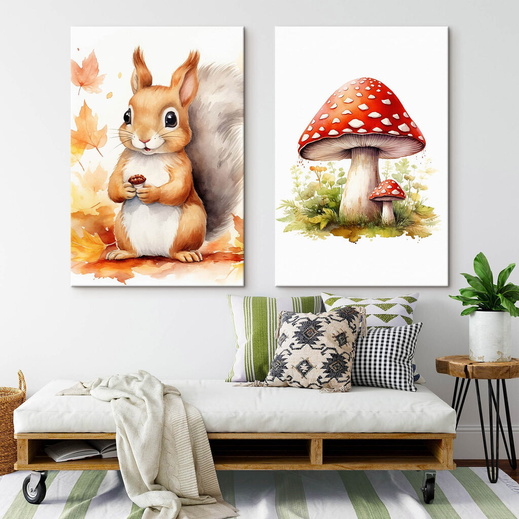 Écureuil et champignon — intérieur 2